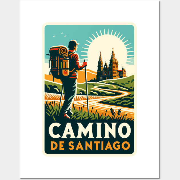 Buen Camino! El Camino de Santiago de Compostela - The Way of Saint James - Peregrino Pilgrim - Camino Frances Ingles Primitivo, Shirt, Hoodie, Mug, Tote, Sticker, Souvenir, etc Wall Art by cloudhiker